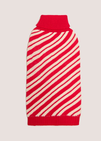 Candy Cane Pet Jumper Large