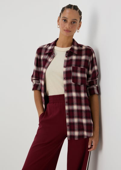 Burgundy Check Shirt