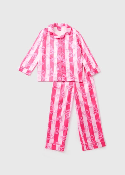 Barbie Girls Pink Satin Pyjama Set (Younger 4-12yrs)