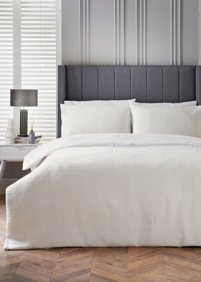 White Metallic Duvet Set