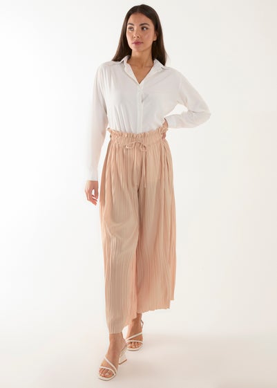 Blue Vanilla Stone Pleated Trousers