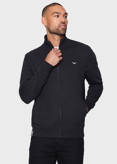 Threadbare Black Zip Through Fleece