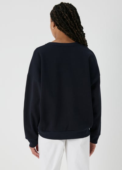 Navy Slogan Sweatshirt