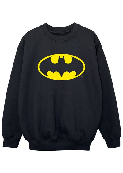 DC Comics Kids Black Batman Logo Printed Sweatshirt (3-13 yrs)