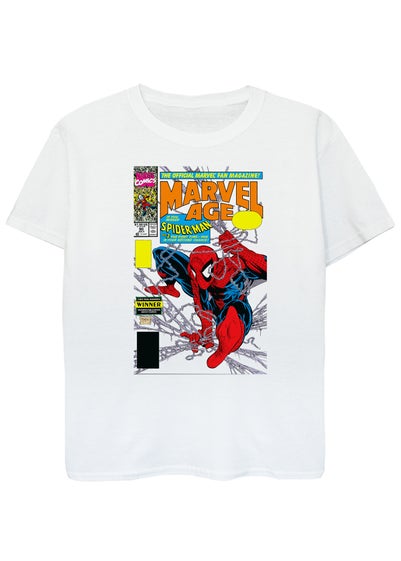 Marvel Kids White Spider-Man Age Comic Cover Printed T-Shirt (3-13 yrs) - Age 12-13 Years
