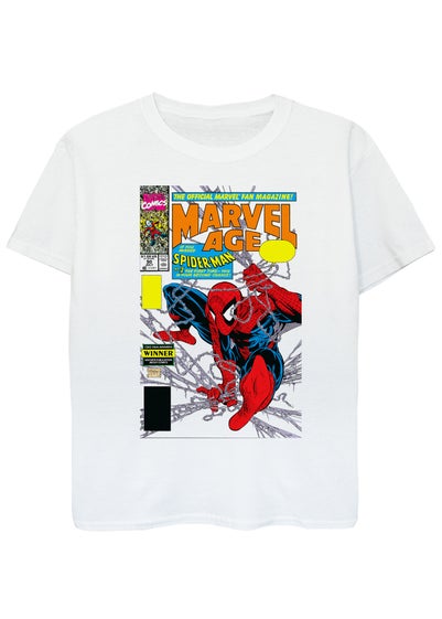 Marvel Kids White Spider-Man Age Comic Cover Printed T-Shirt (3-13 yrs)