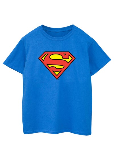 DC Comics Kids Royal Blue Superman Shield Printed T-Shirt (3-13 yrs)