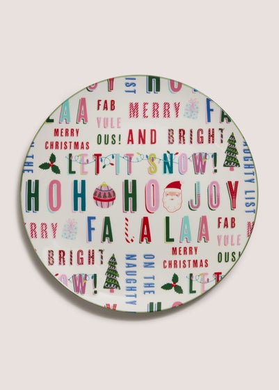 Christmas Slogan Dinner Plate