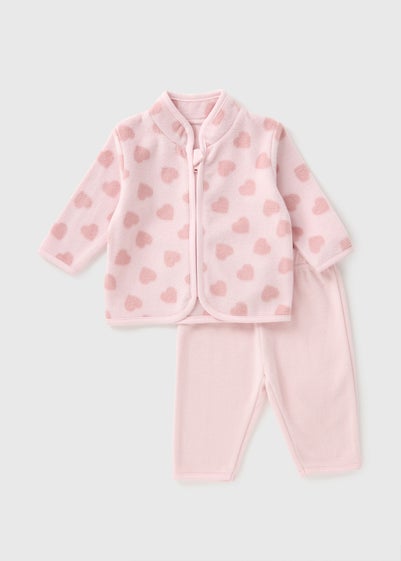 Baby Pink Fleece & Jogging Bottoms Set (Newborn-23mths)