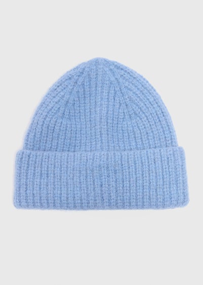 Blue Ribbed Beanie