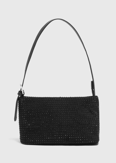 Black Diamante Shoulder Bag