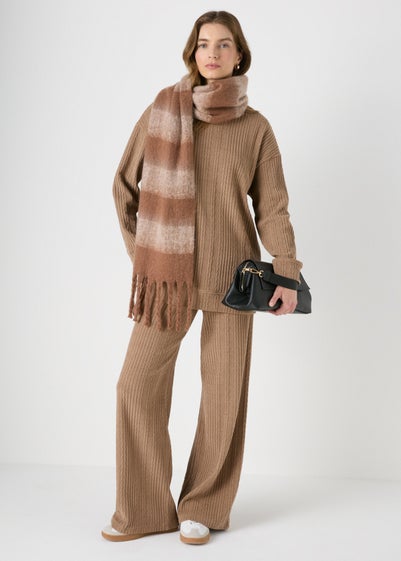 Brown Cable Trousers