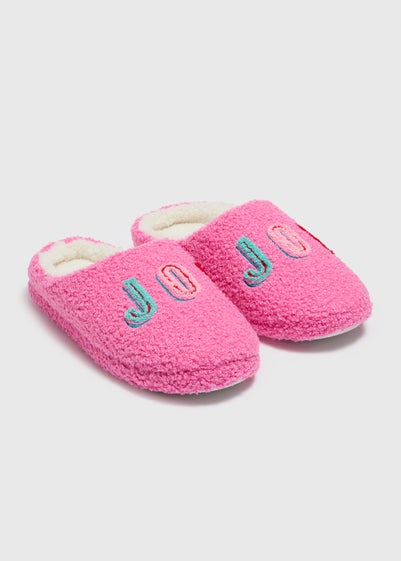 Joyful JOY Pink Mule Slippers