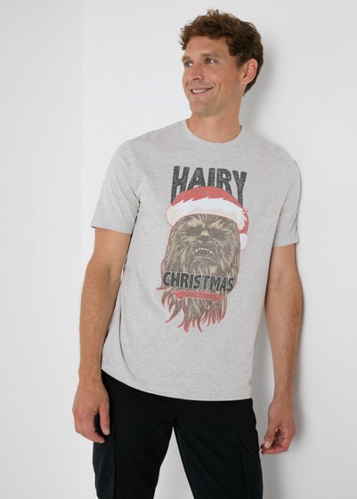 Star Wars Grey Christmas Chewbacca T-Shirt