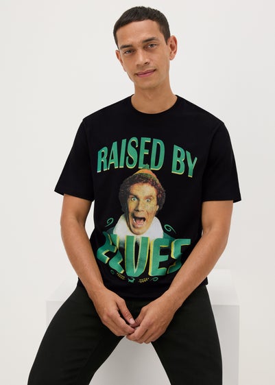 Elf Black Raised By Elves T-Shirt