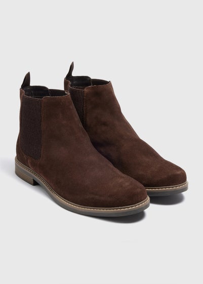 Brown Suede Chelsea Boots