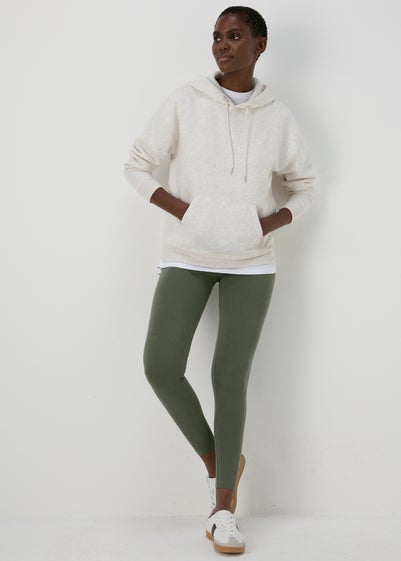 Khaki Cotton Leggings