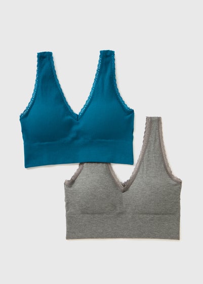 2 Pack Multi Seamless Crop Top Bra