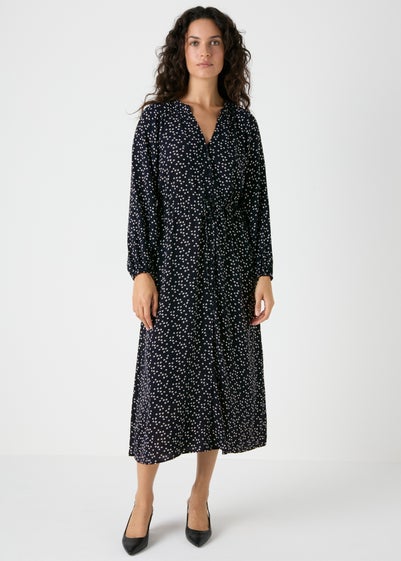 Et Vous Square Print Midi Shirt Dress