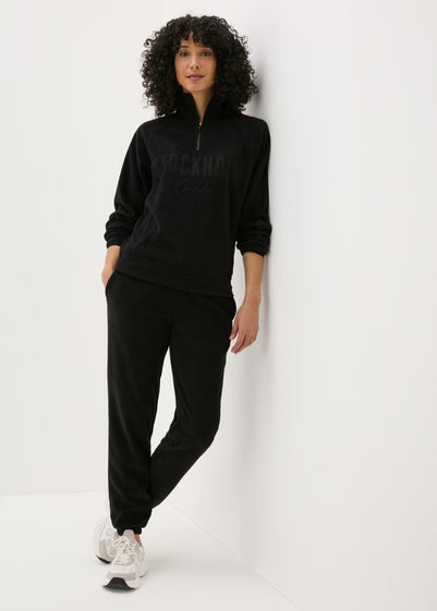 Black Fleece Jogging Bottoms