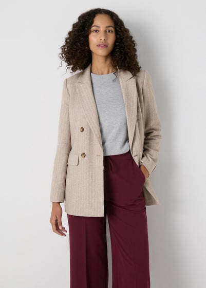 Et Vous Camel Stripe Blazer