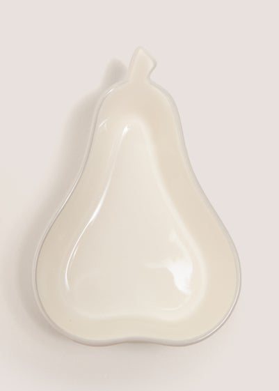 White Pear Shaped Dish (13.3cmx11cmx1.4cm)