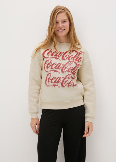 Cream Coca Cola Sweatshirt