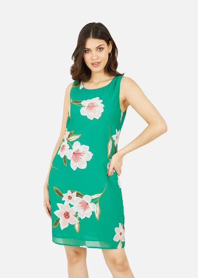 Yumi Green Floral Shift Dress