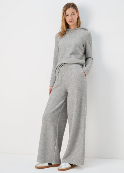 Grey Wide Leg Trousers - Small