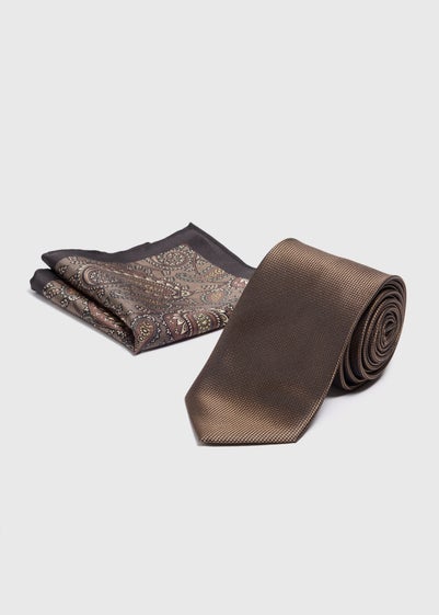 Taylor & Wright Brown Paisley Tie