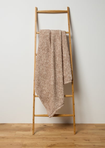 Natural Single Sided Sherpa Throw