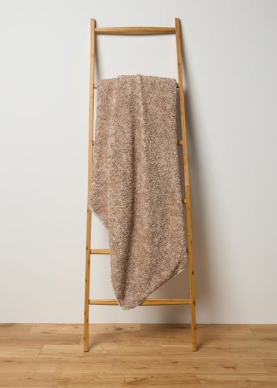 Natural Double Sided Sherpa Throw