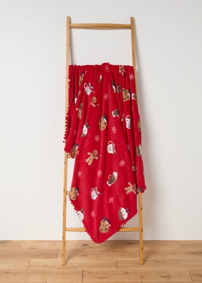 Red Christmas Throw