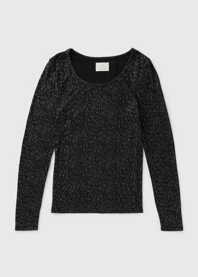 Black Thermal Long Sleeve Top