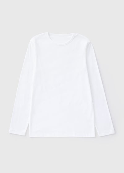 White Long Sleeve Thermal T-Shirt