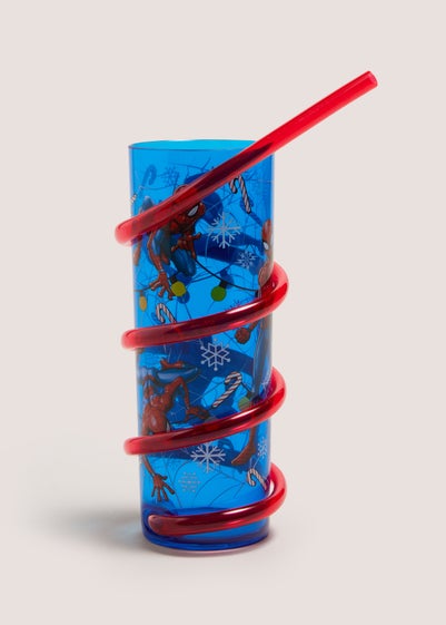 Kids Spiderman Twist Straw Cup