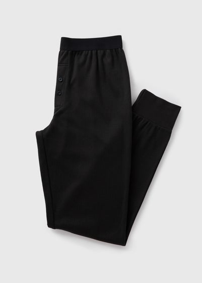 Black Thermal Long Jogging Bottoms