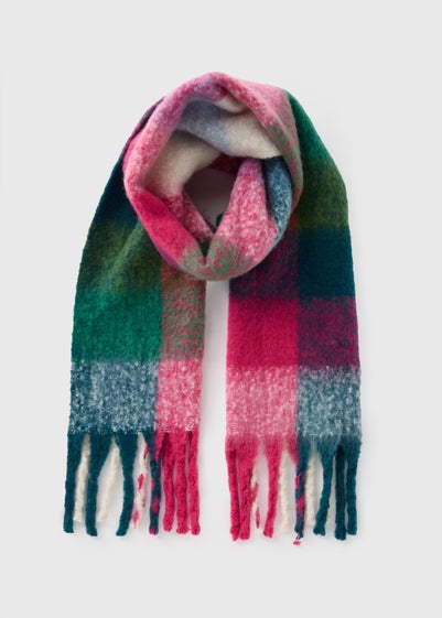 Multi Check Brushed Scarf