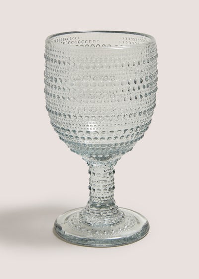 Grey Bubble Embossed Wine Glass