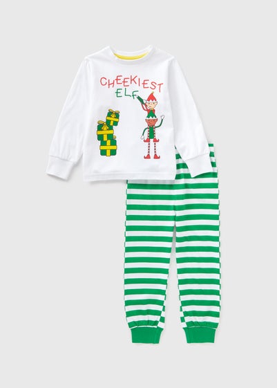 Boys Green Elf Top & Bottoms Pyjama Set (1-7yrs)