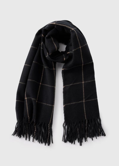 Black Check Scarf