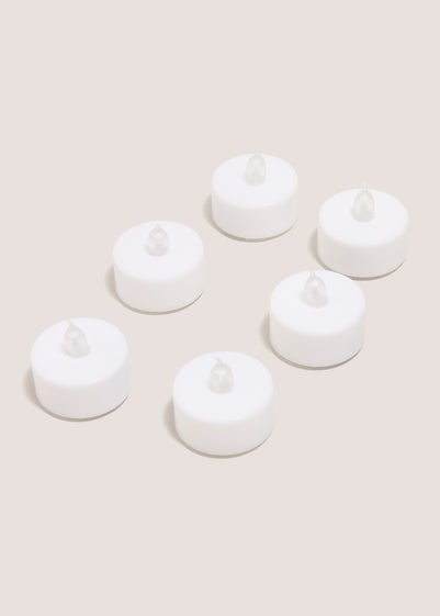 6 Pack White LED Tealights