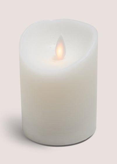 White LED Small Pillar Candle