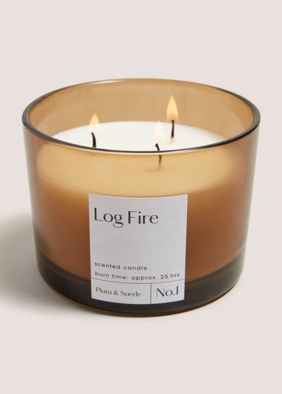 Log Fire Candle