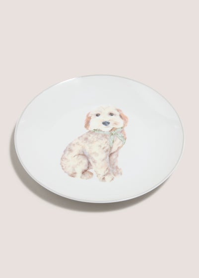 White Cockapoo Side Plate