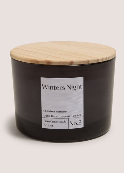 Black Winters Night Candle