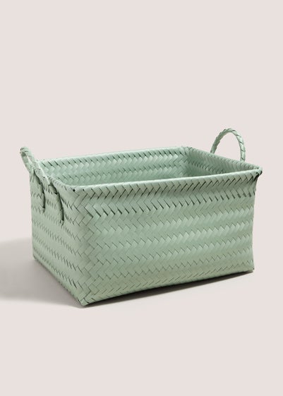 Green Plastic Woven Tray