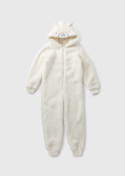 Girls White Polar Bear Onesie (1-7yrs)