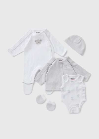 5 Piece Prem Baby Grey Gift Set (3-4lb)