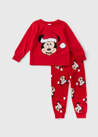 Mickey Mouse Boys Red Christmas Pyjama Set (1-7yrs)